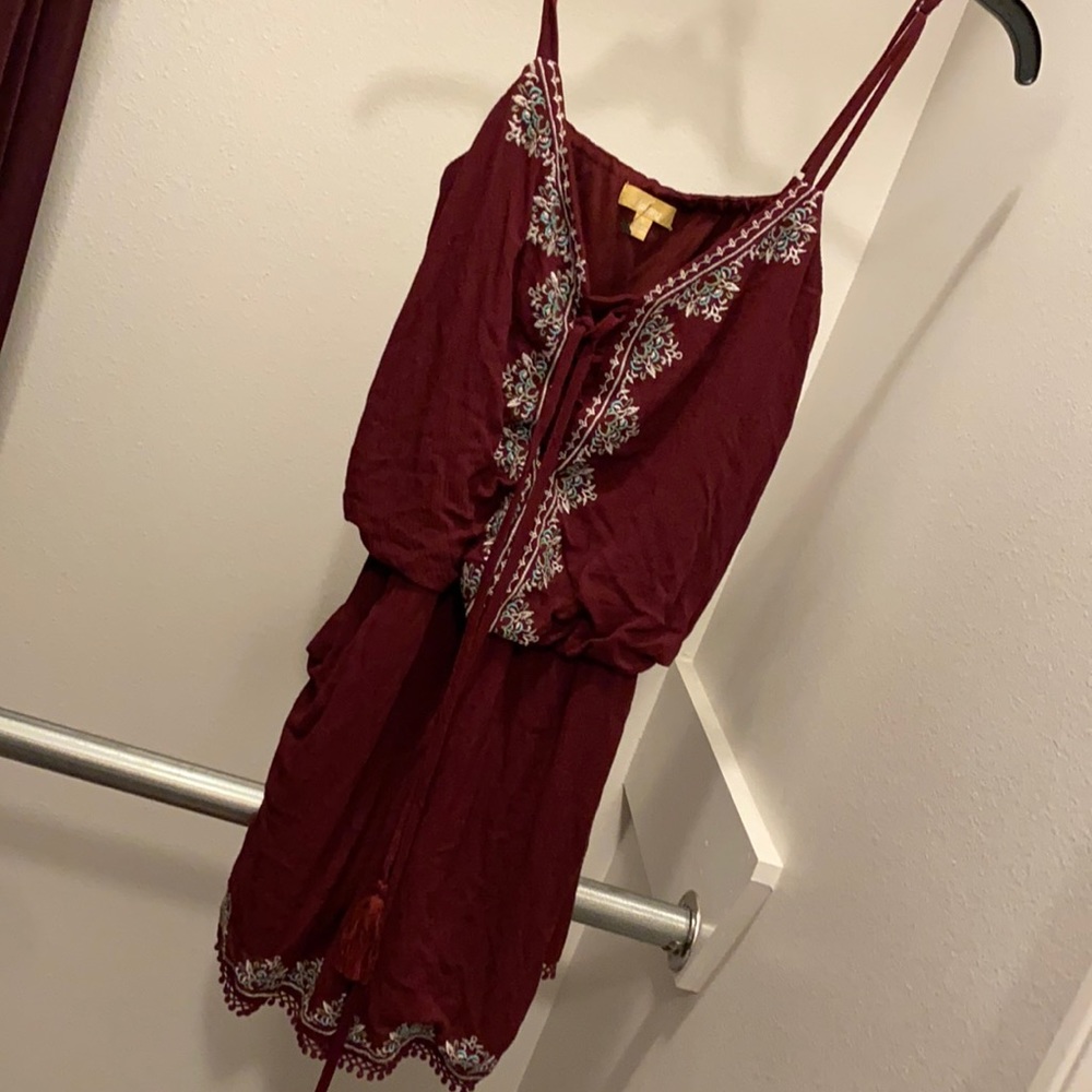 Burgundy romper